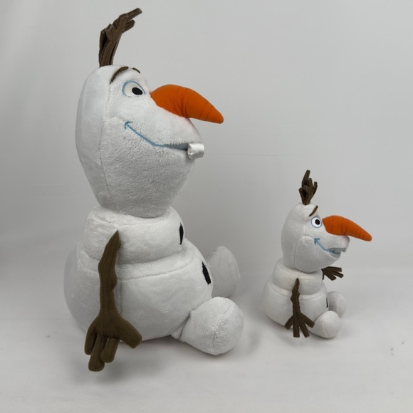 Disney Store Olaf Plush Lot 7” & 14” Frozen Snowman Stuffed Toys - Picture 2 of 11